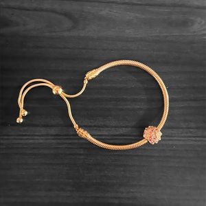 14k Rose Gold Pandora Bracelet with Charm